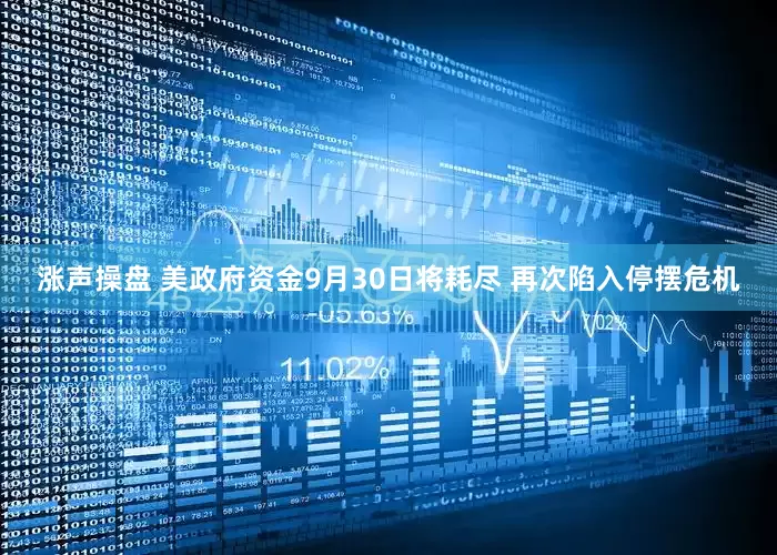 涨声操盘 美政府资金9月30日将耗尽 再次陷入停摆危机